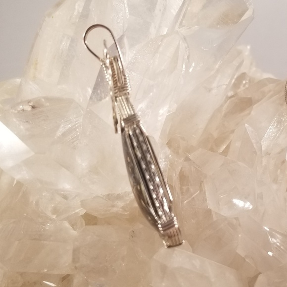 Silver Wire wrapped Australian Boulder Opal - Picture 6 of 12